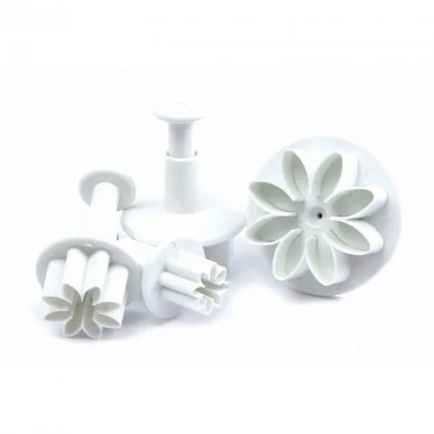 4 Emporte-Pièces Fleur à Poussoir Scrapcooking