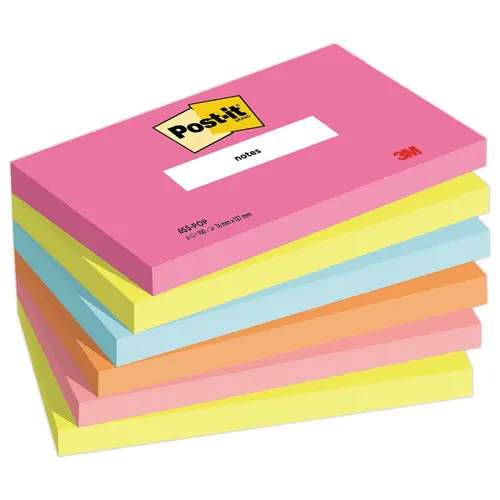 6 Notes Collection Poptimistic - 76 x 127mm - 100 feuilles - POST IT