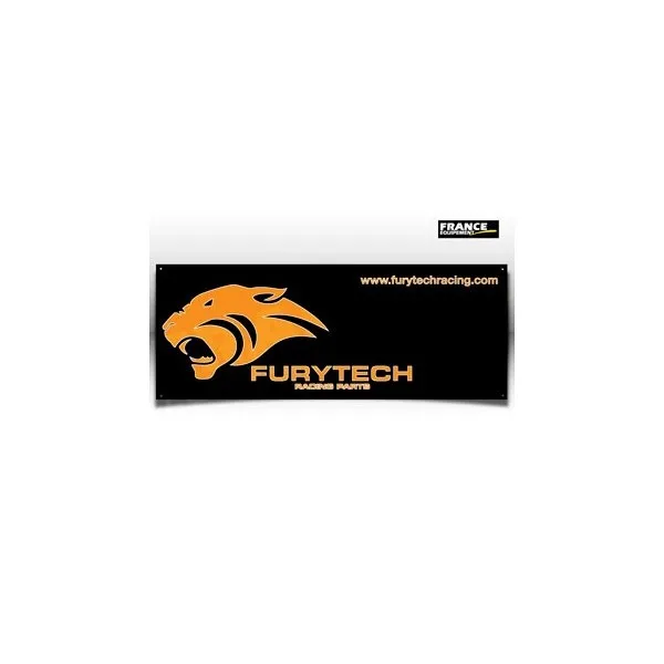  BANDEROLE PVC FURYTECH 260 X 100 cm FOND NOIR 