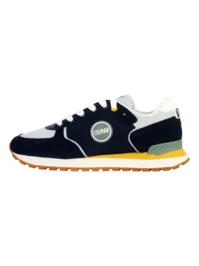 Basket Cuir Colmar Travis Block - Bleu