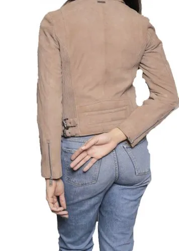 BlOUSON EN CUIR REDSKINS BRIDGET AFRICAIN TAUPE 