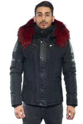Blouson Ventiuno Lythium noir col rouge.