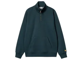 Carhartt WIP Chase Neck Zip Sweat Duck Blue / Gold