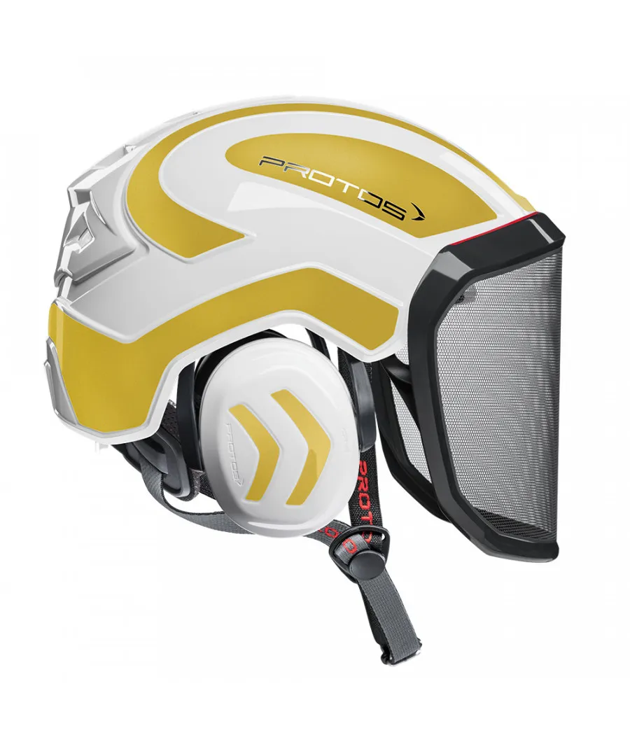 Casque Protos Integral Arborist Bicolore blanc-or