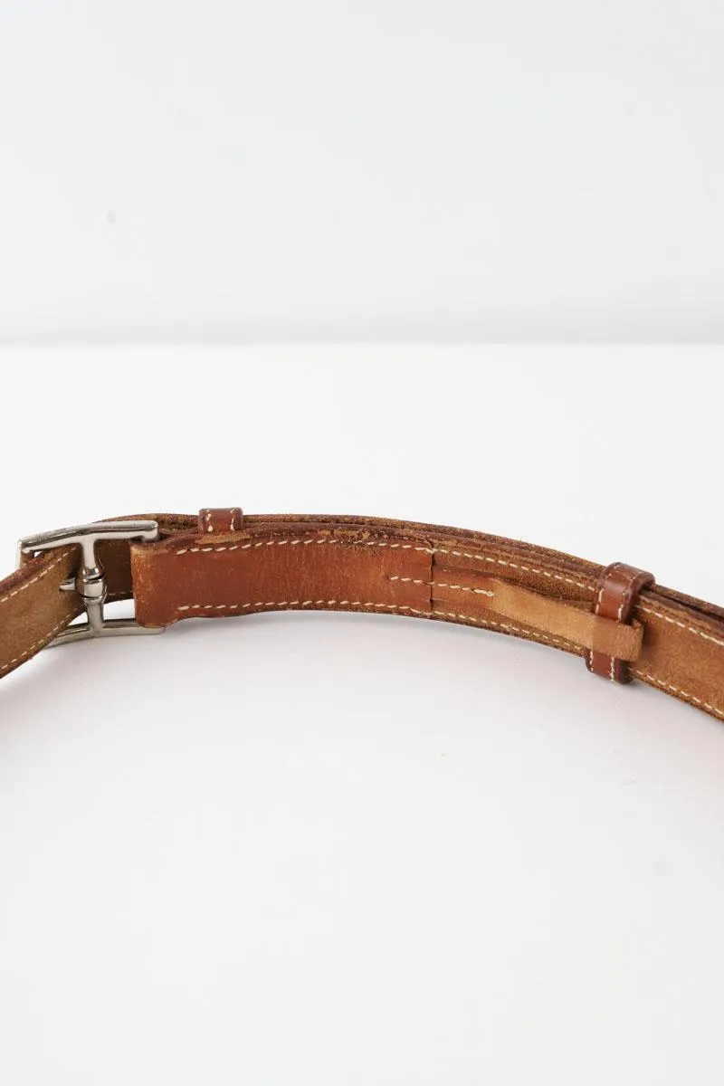Ceinture en cuir en cuir Hermès marron. Matière principale cuir.