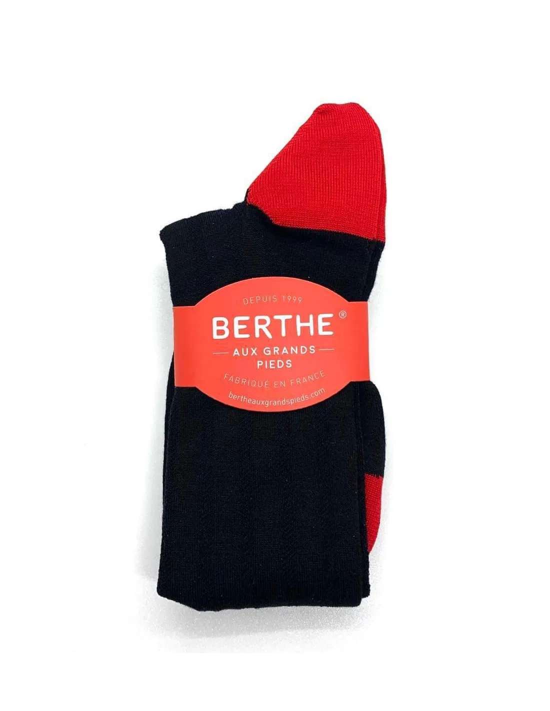 Chaussettes Berthe aux grands pieds BAMBS1.3 Noir/Rouge