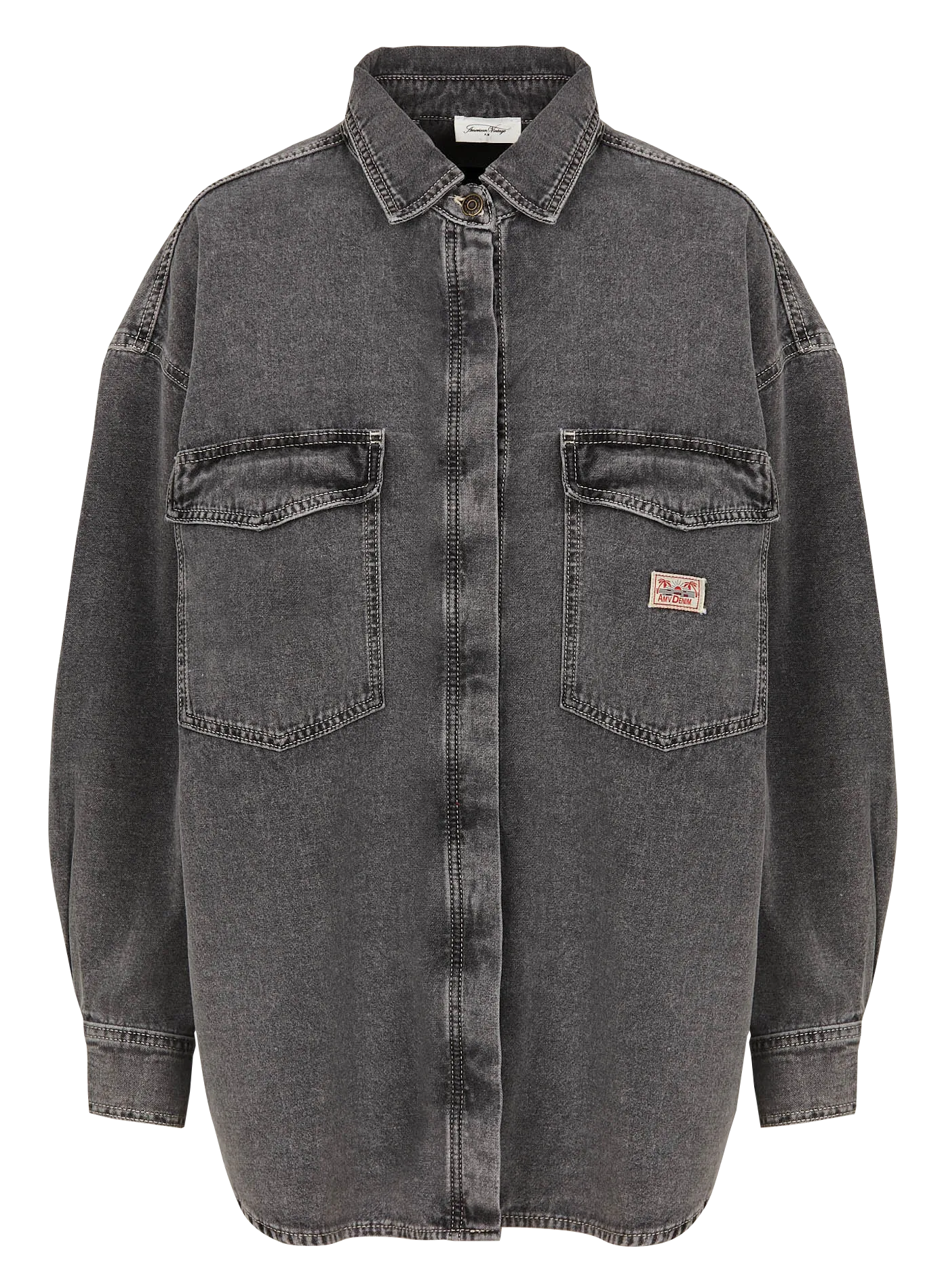 CHEMISE AMPLE DENIM EN COTON JAZY - AMERICAN VINTAGE pour FEMME | Printemps