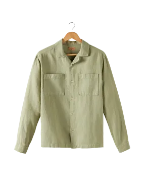 CHEMISE EN LIN VERT TILLEUL | RIVIERA