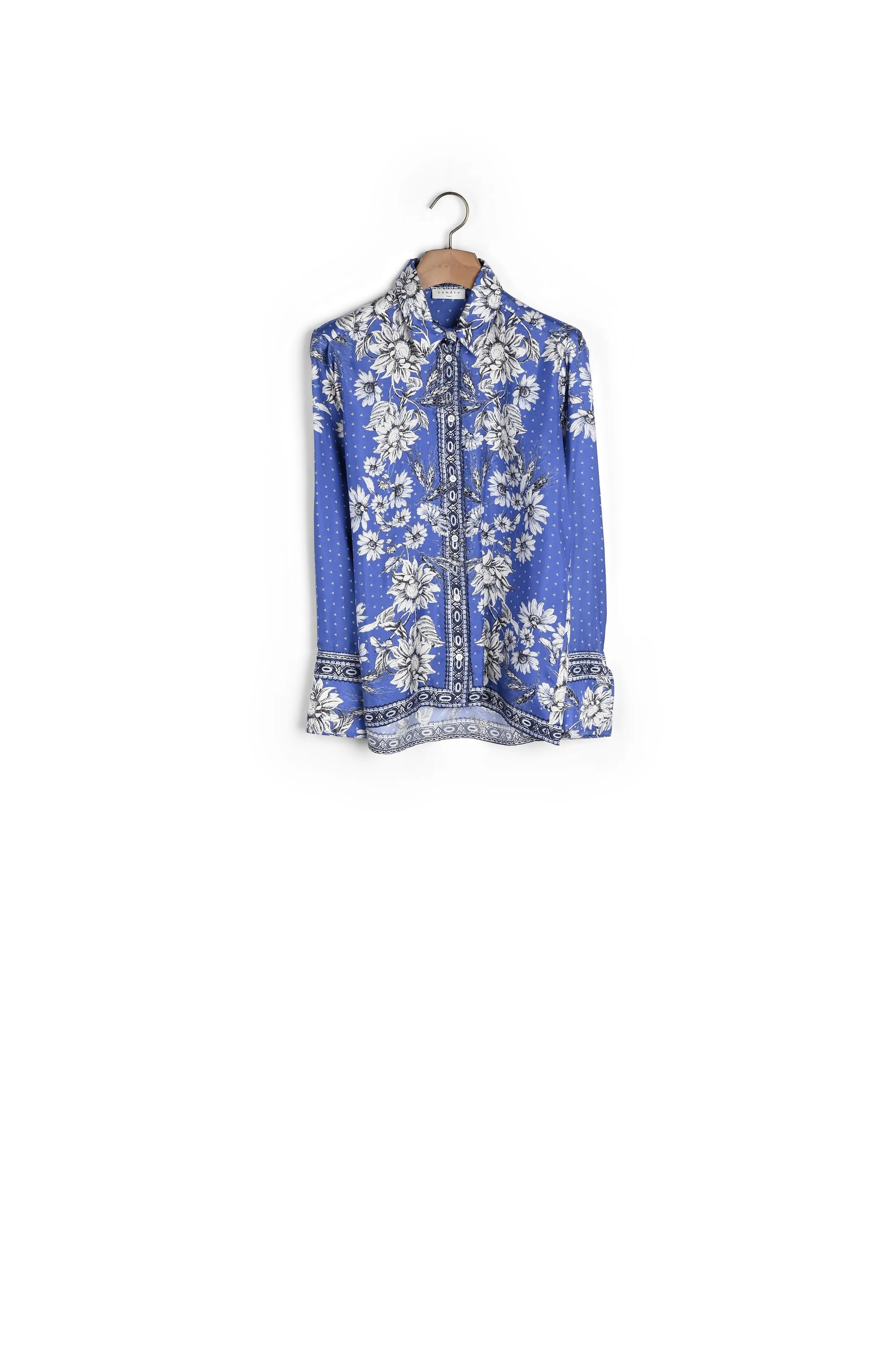 Chemise en soie imprimée