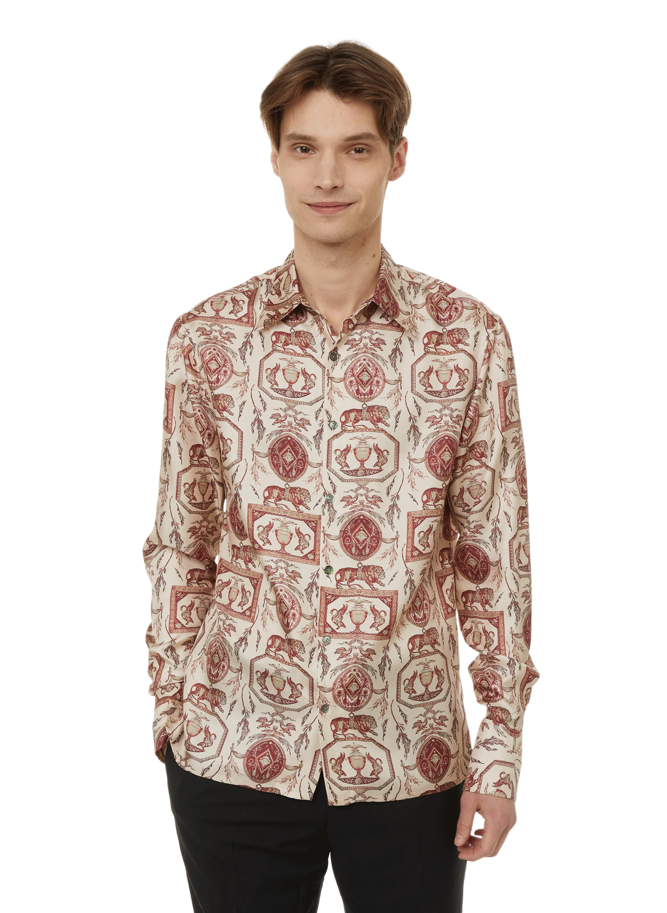 CHEMISE TOILE LION EN SOIE - 73 LONDON pour HOMME | Printemps