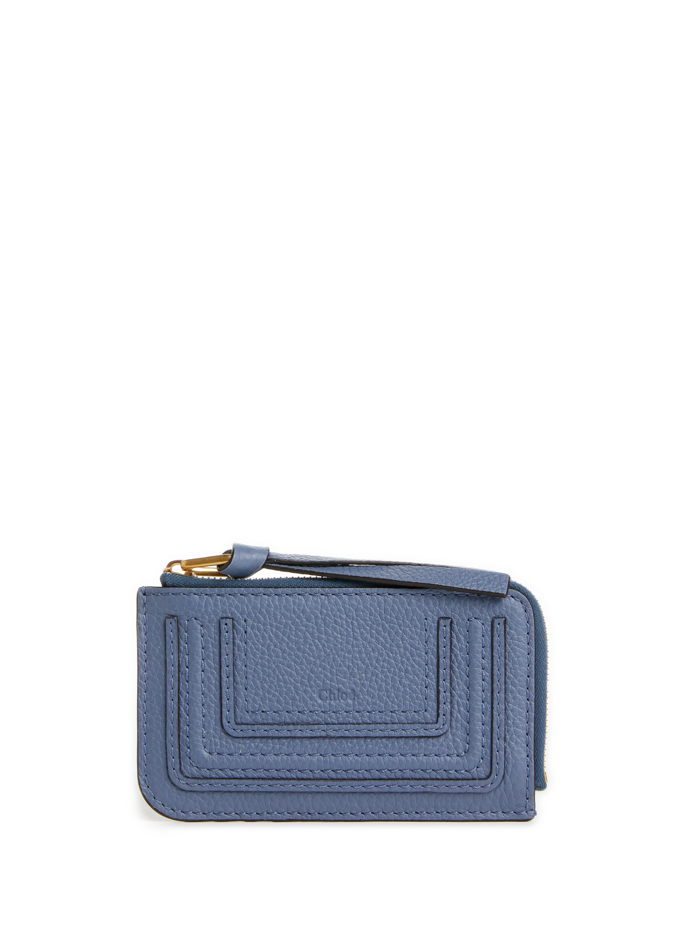 CHLOÉ  Porte-cartes Marcie en cuir - Bleu