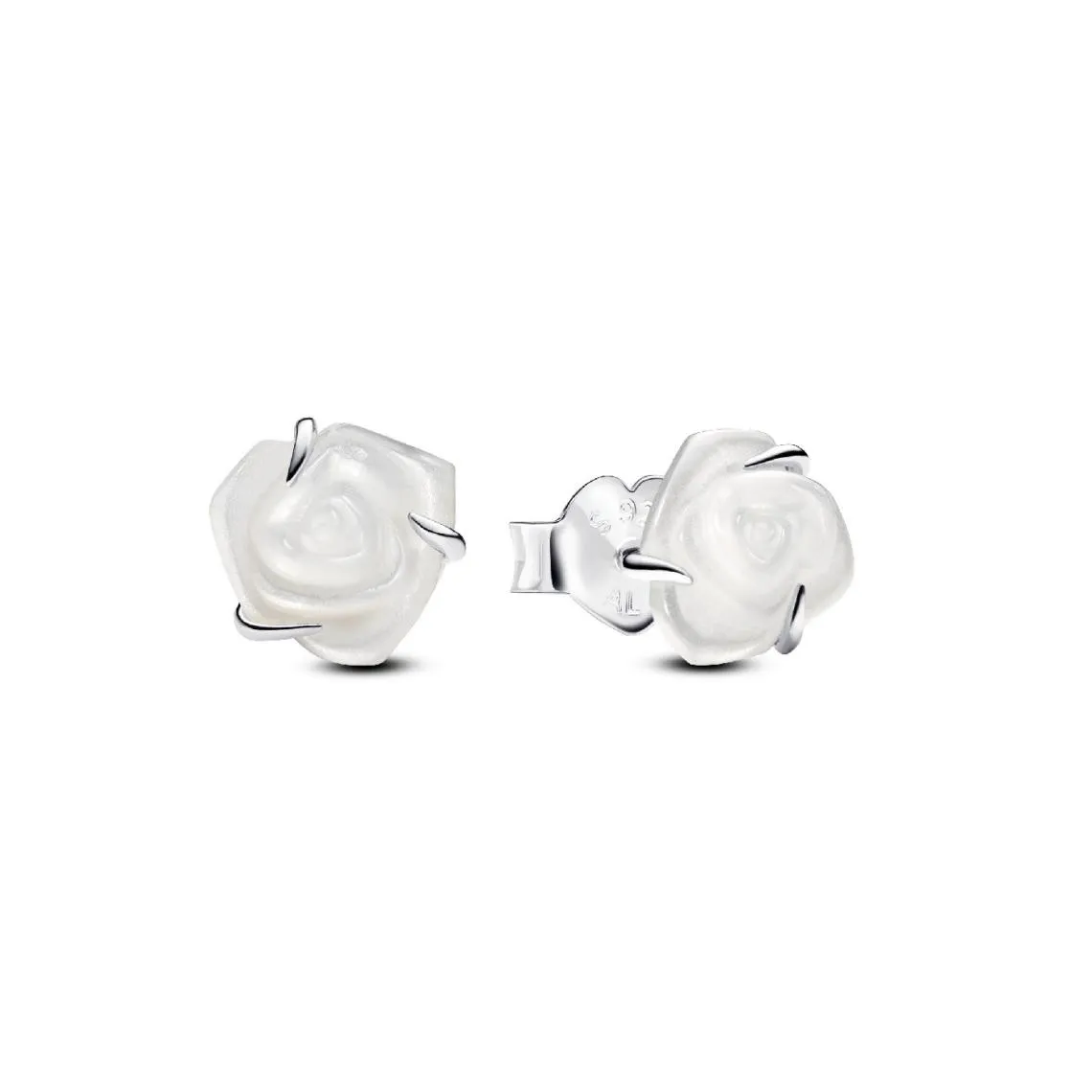 Clous d’Oreilles Rose Épanouie Blanche | 3 Suisses