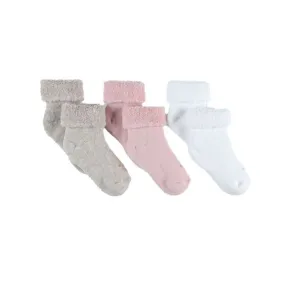 Coffret de 3 paires de chaussette rose blanc et beige T20