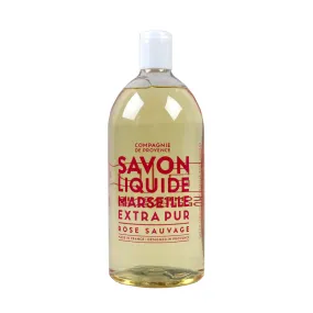 Compagnie De Provence Bouteille de recharge de 1 litre - Savon liquide Rose Sauvage - Trouva