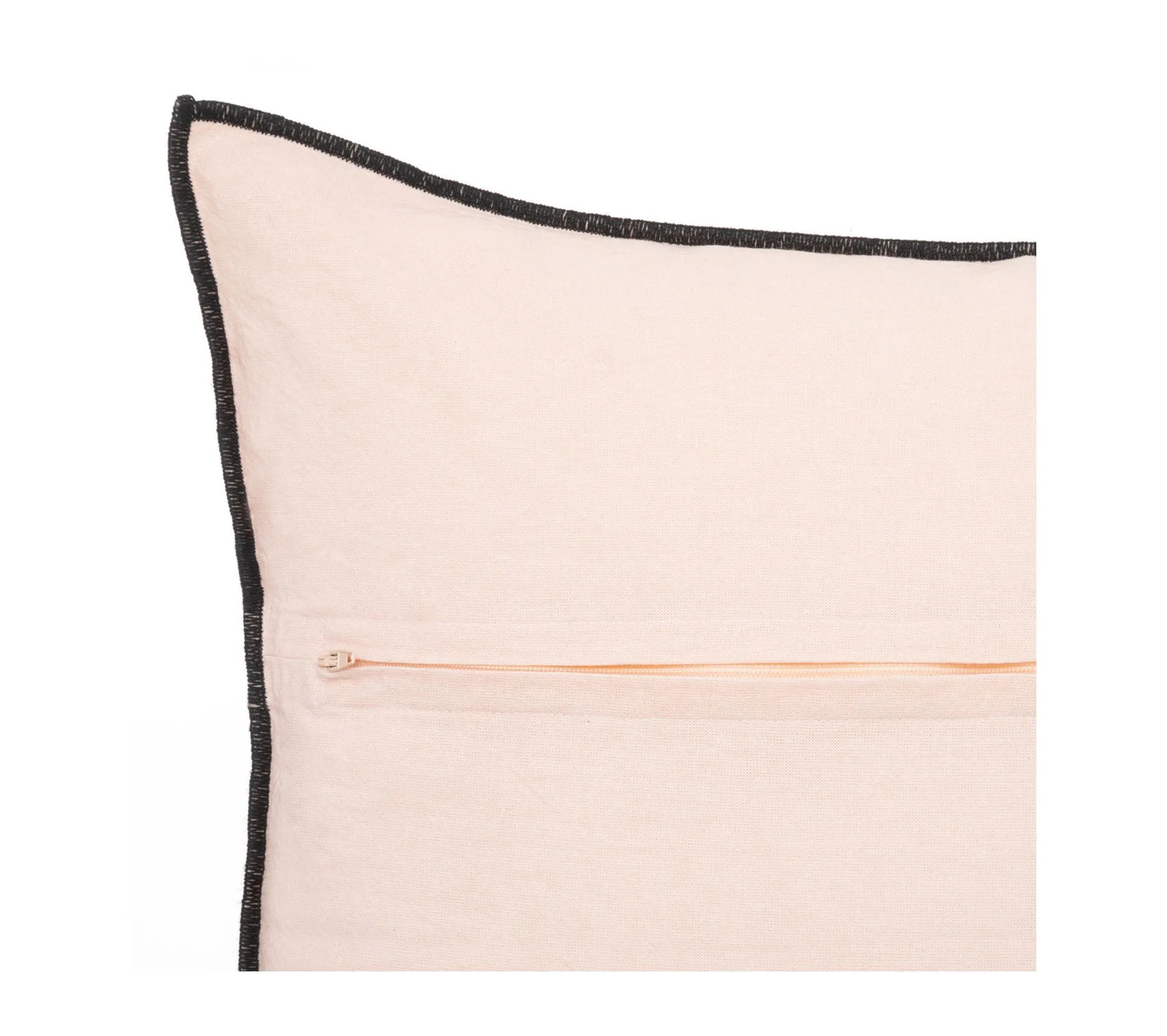 Coussin Décoratif Déhoussable En Lin Et Coton Rose 45 X 45 Cm