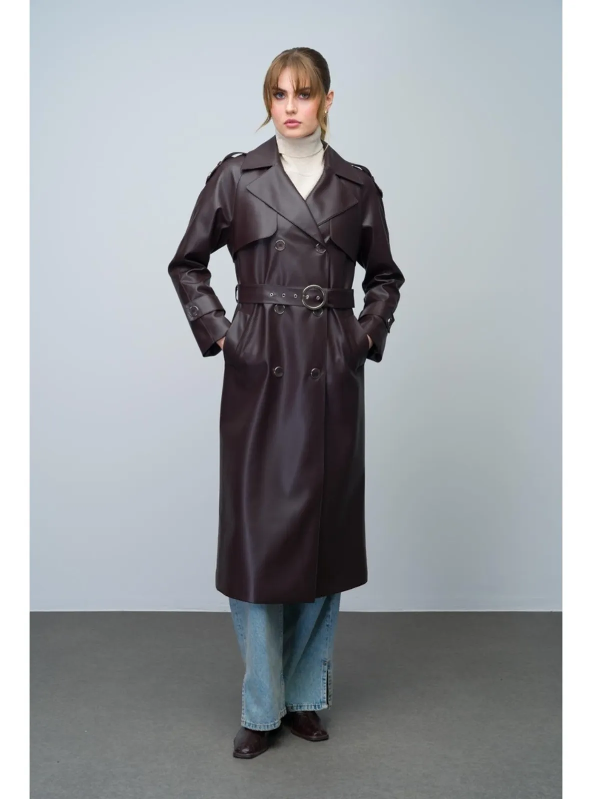 Dark Coffe Brown - Trench Coat