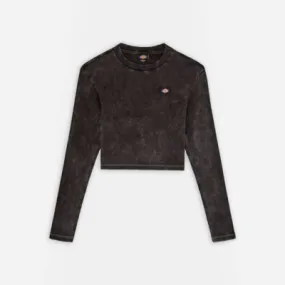 DICKIES - NEWINGTON LS TEE DOUBLE DYE - Acid Wash Black