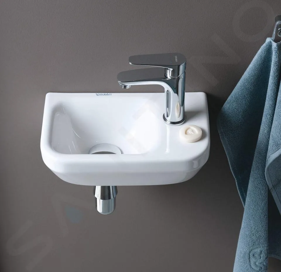 Duravit DuraStyle - Lave-mains 36x22 cm, avec un trou pour robinet à droite, avec WonderGliss, blanc alpin 07133600001
