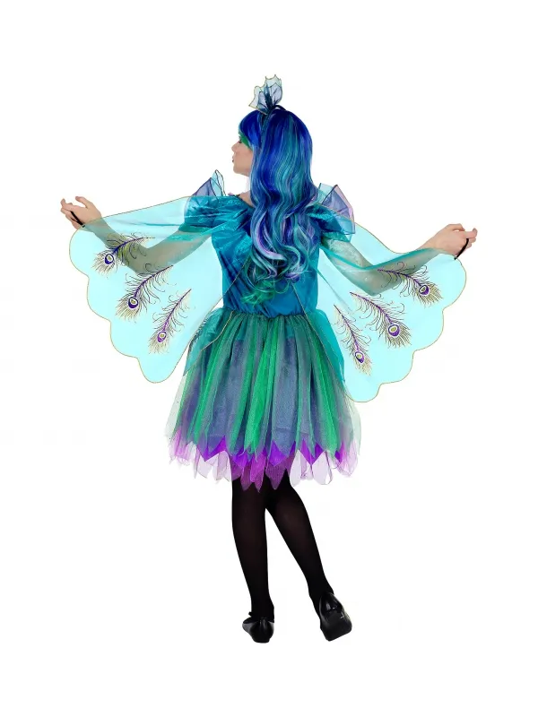 Déguisement de Paon fille (robe et serre-tête)