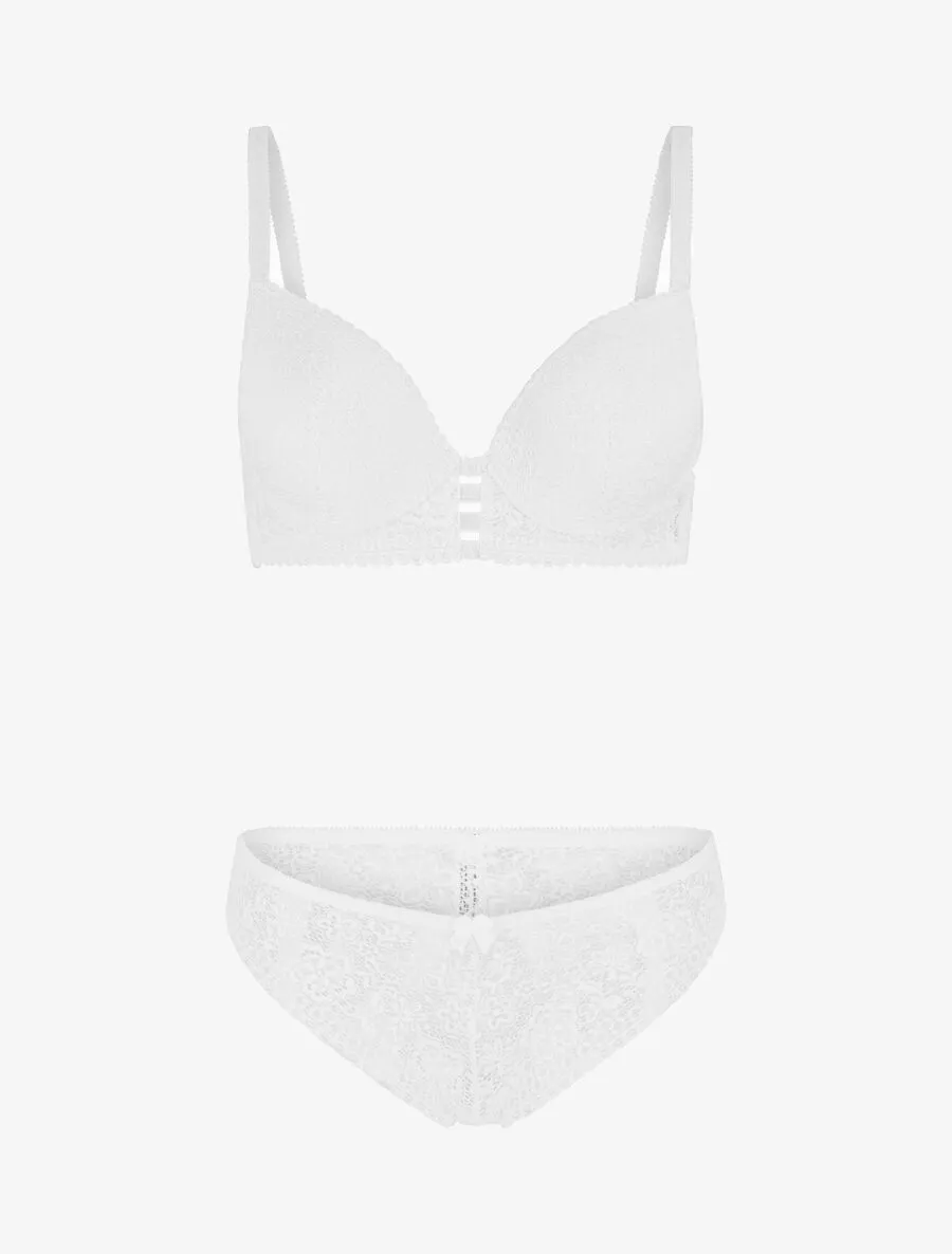 Ensemble en dentelle - Blanc