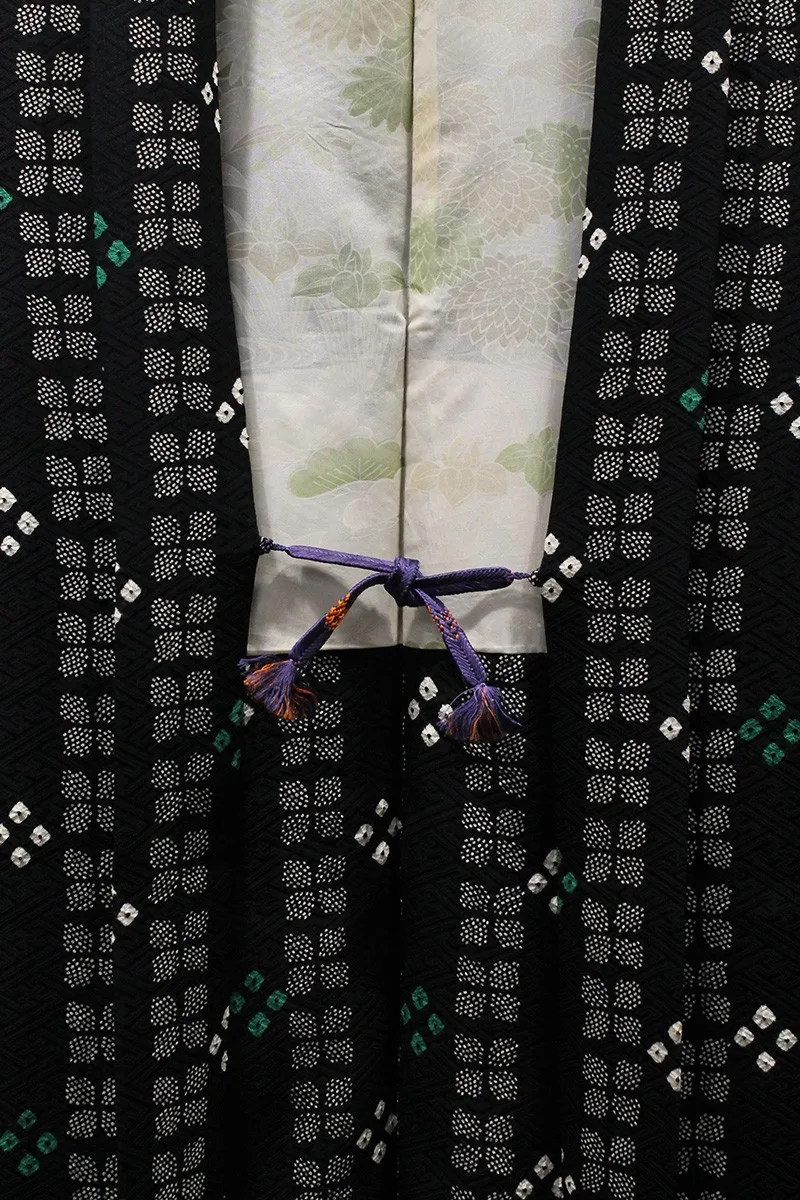 Haori Shibori losange Couleur Noir