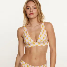 Haut de maillot de bain triangle rose Seventies | 3 Suisses