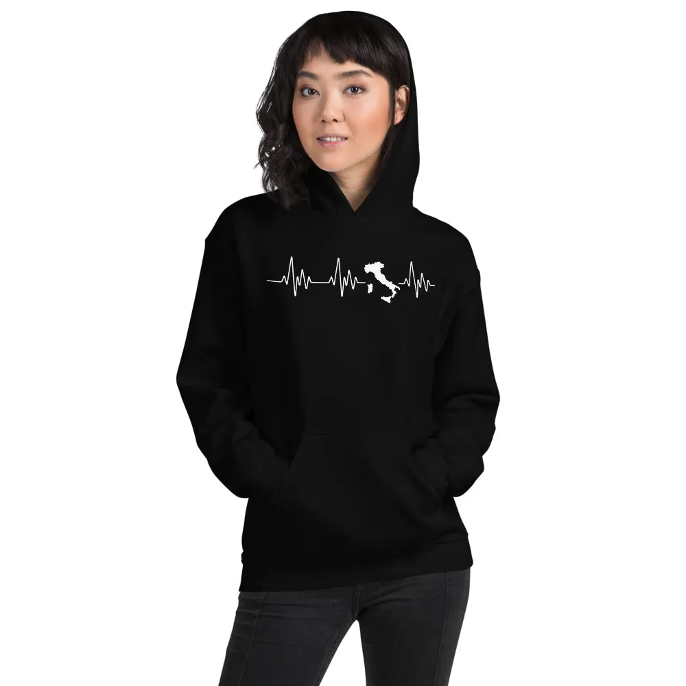 Italie battement de coeur (carte) - Sweatshirt à capuche standard