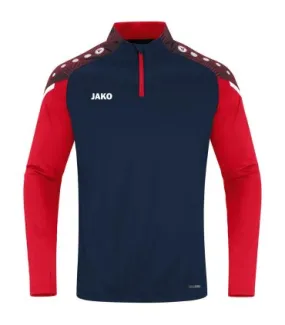 JAKO Ziptop Performance Navy - Rouge