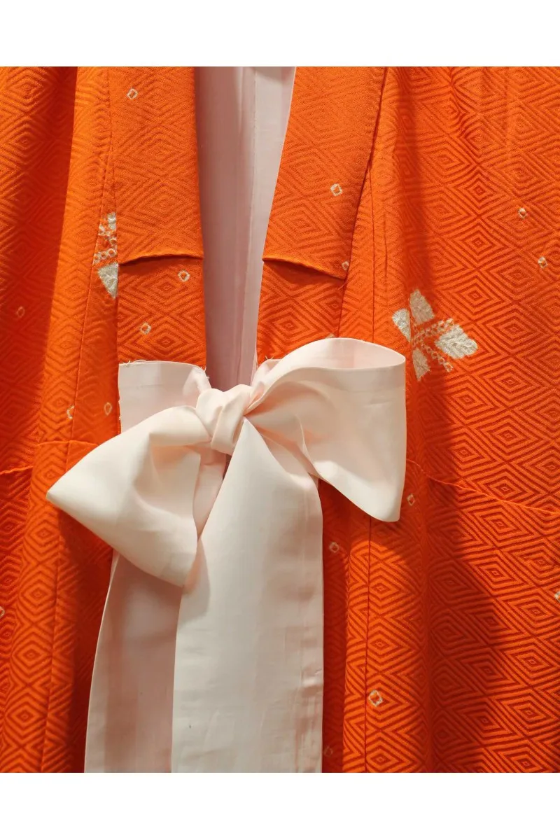 Kimono enfant shibori orange Couleur Orange