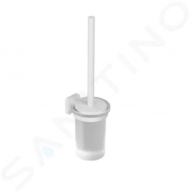 Kludi Vela S - Porte-balai WC mural avec support, verre/blanc mat 2597453
