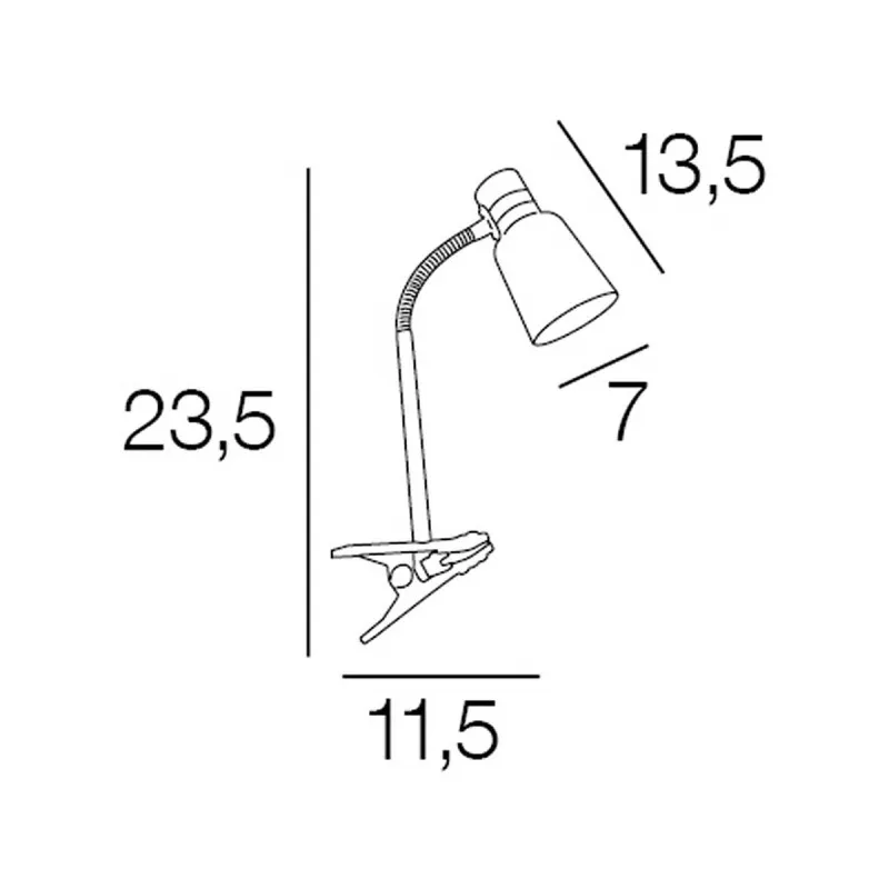 Lampe de bureau à pince articulée noire