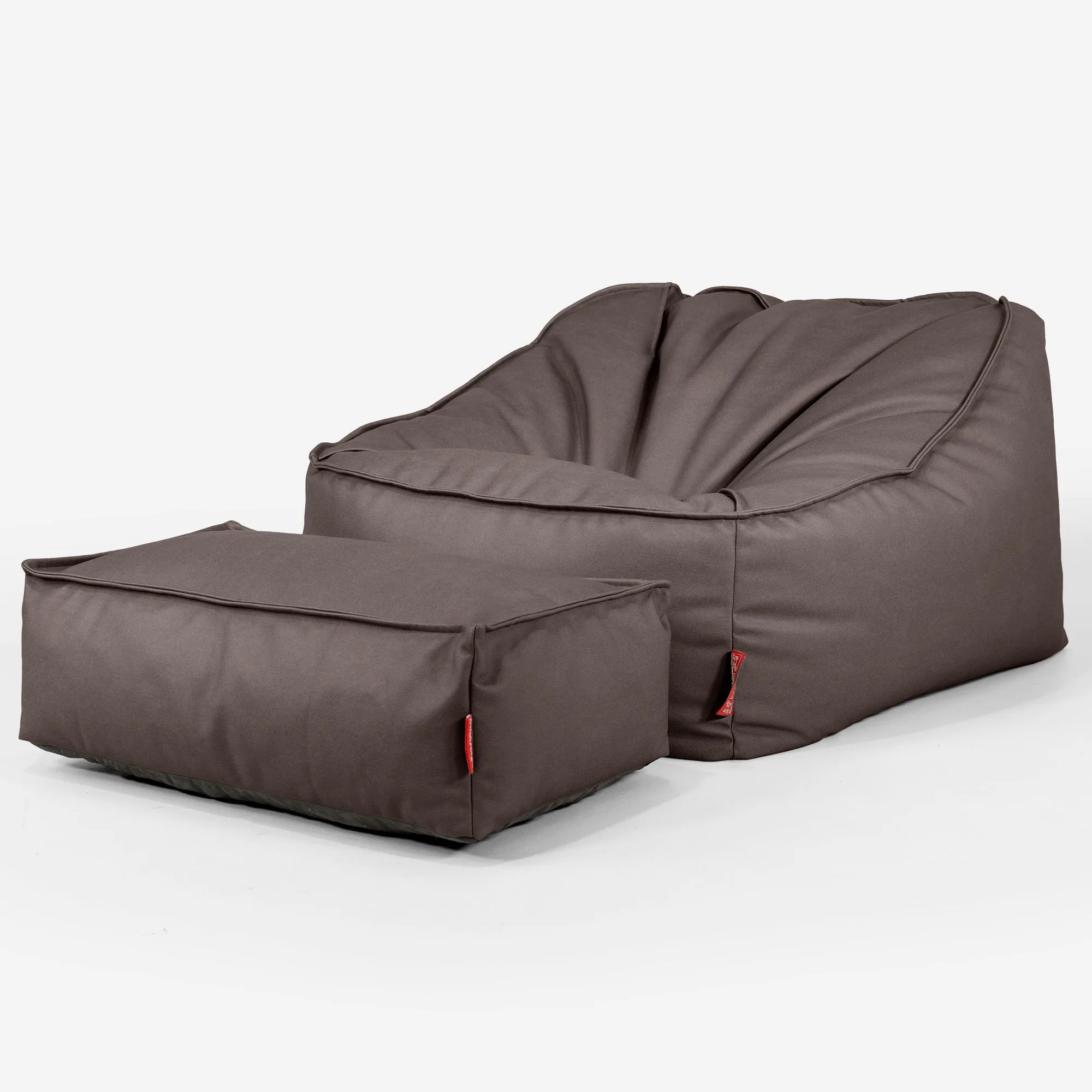 Le Pouf Doudou - Cuir Végan Chocolat