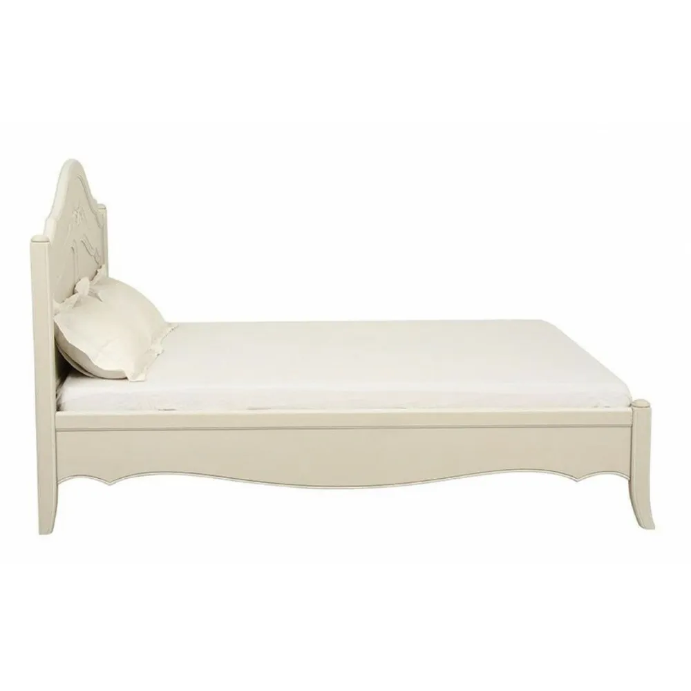 Lit 140x190 bois-mdf blanc - lubéron interior's