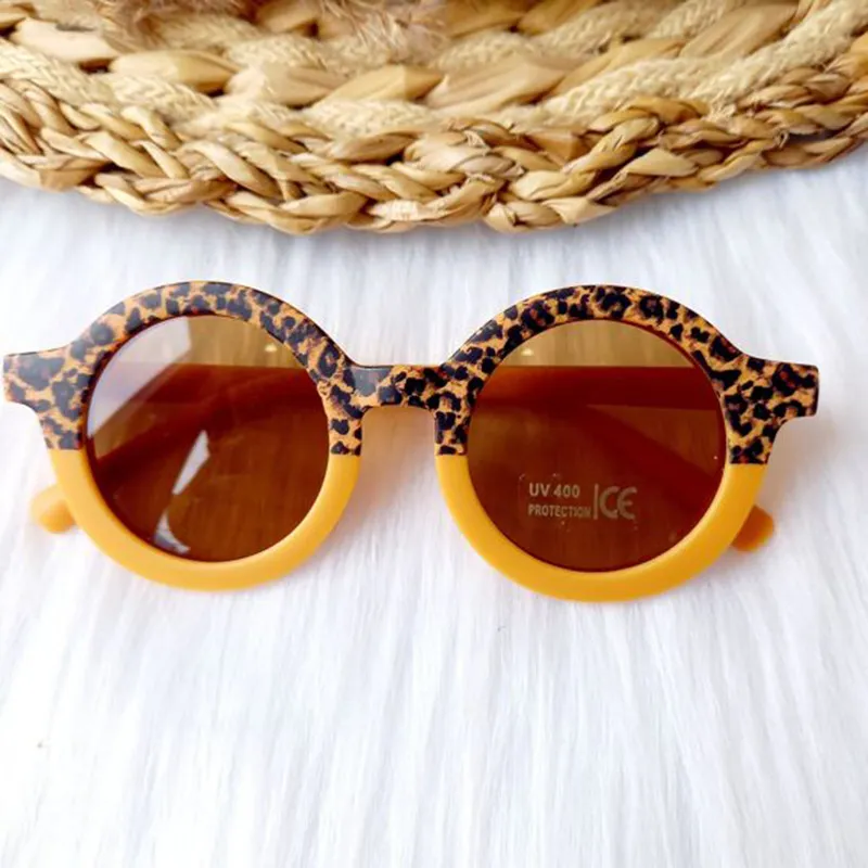LUNETTES DE SOLEIL RETRO LEOPARD/JAUNE -  littlecasba.com