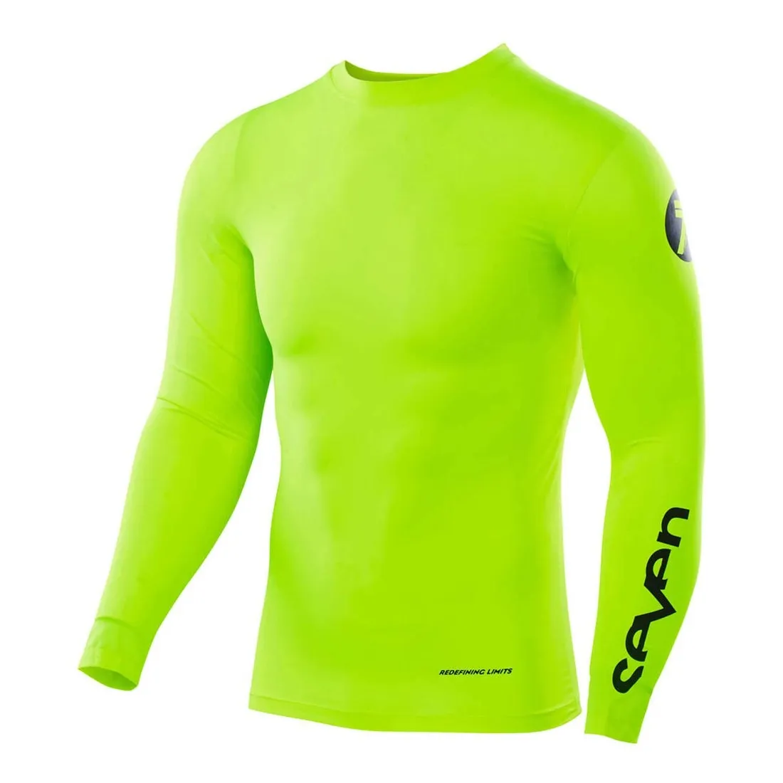 Maillot Seven mx Zero compression jaune fluo