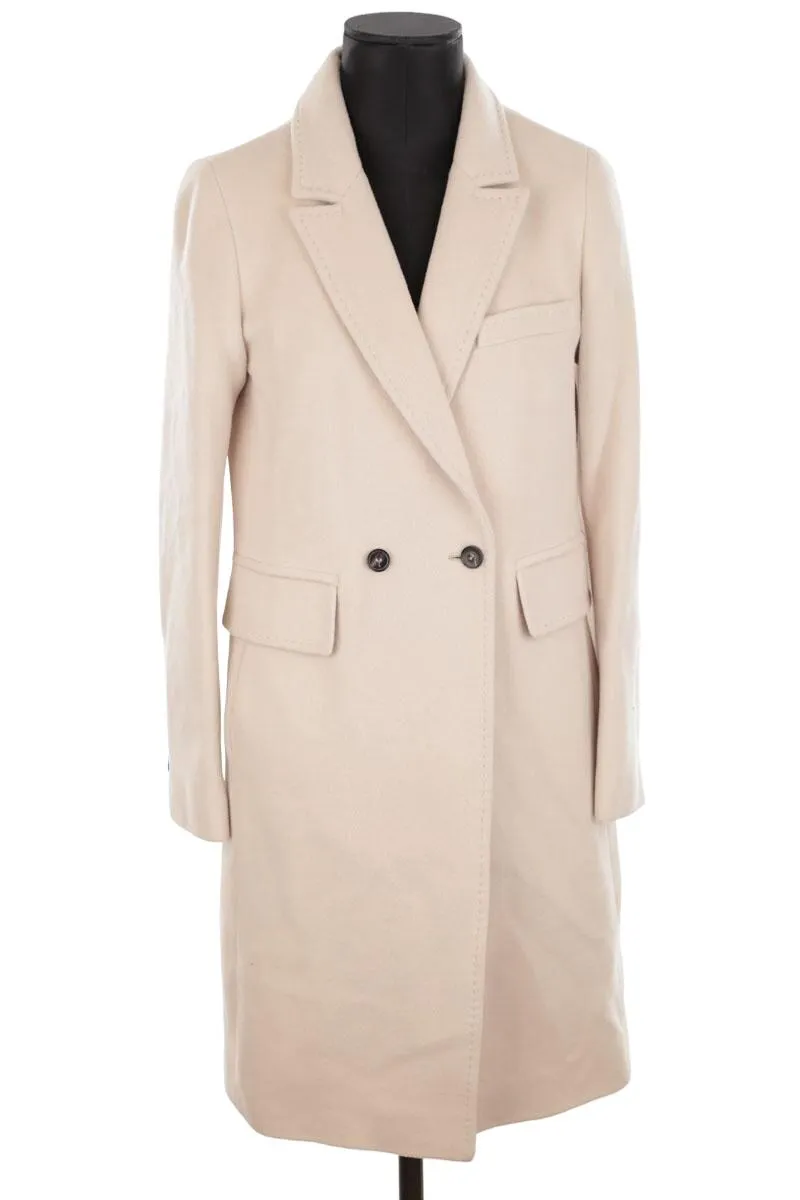 Manteau en laine Gerard Darel blanc. Matière principale laine. Taille 36.