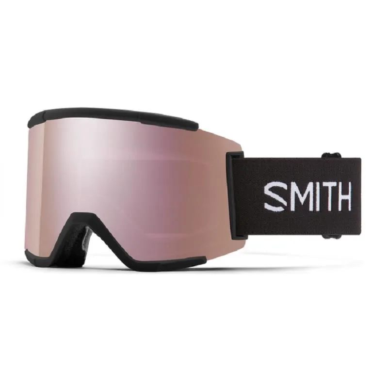 Masque de SKi Smith Squad XL Black 2021 / Chromapop Sun Black Gold Mirror / Storm Rose Flash