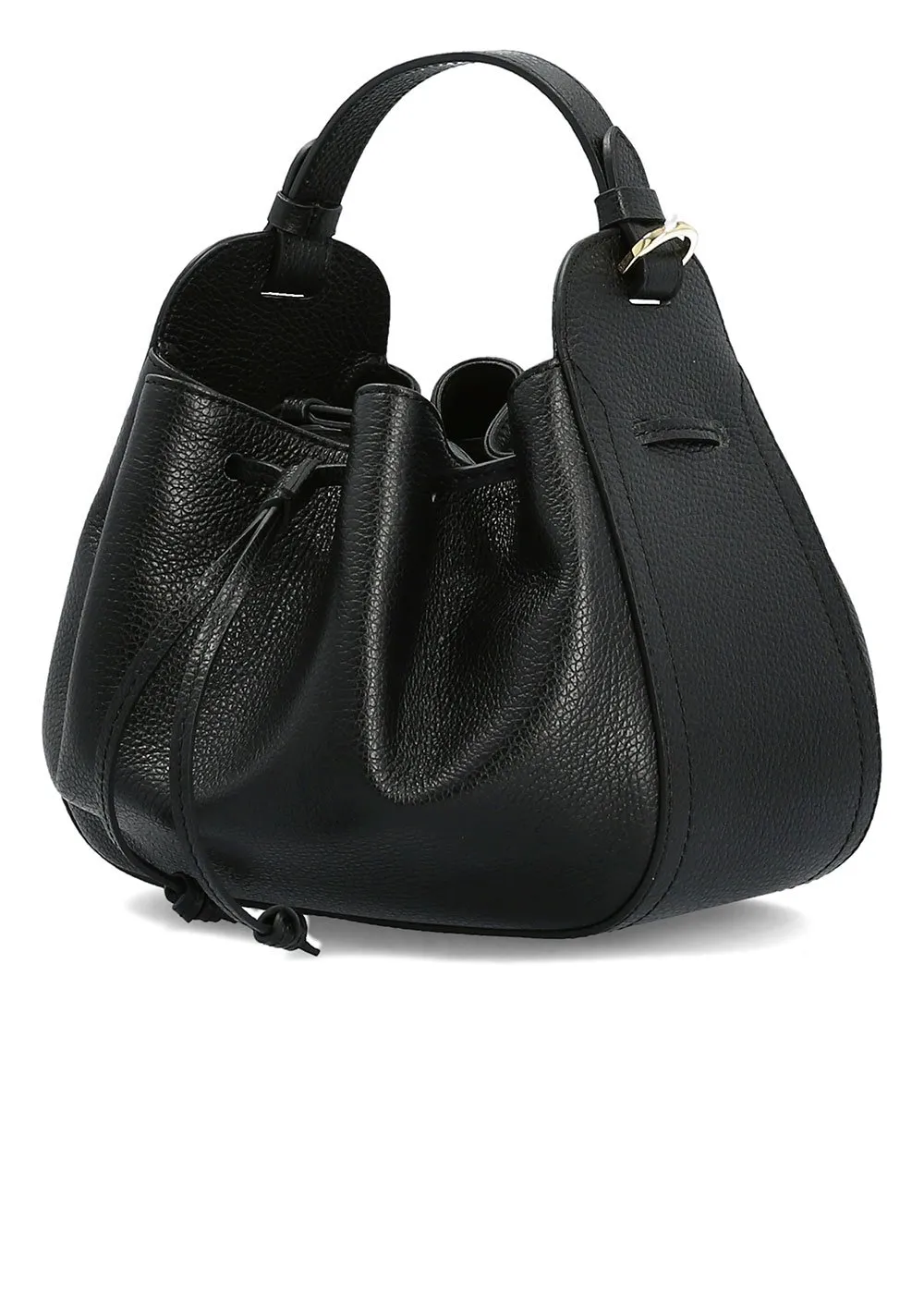 MINI SEAU LEONIE CUIR NOIR