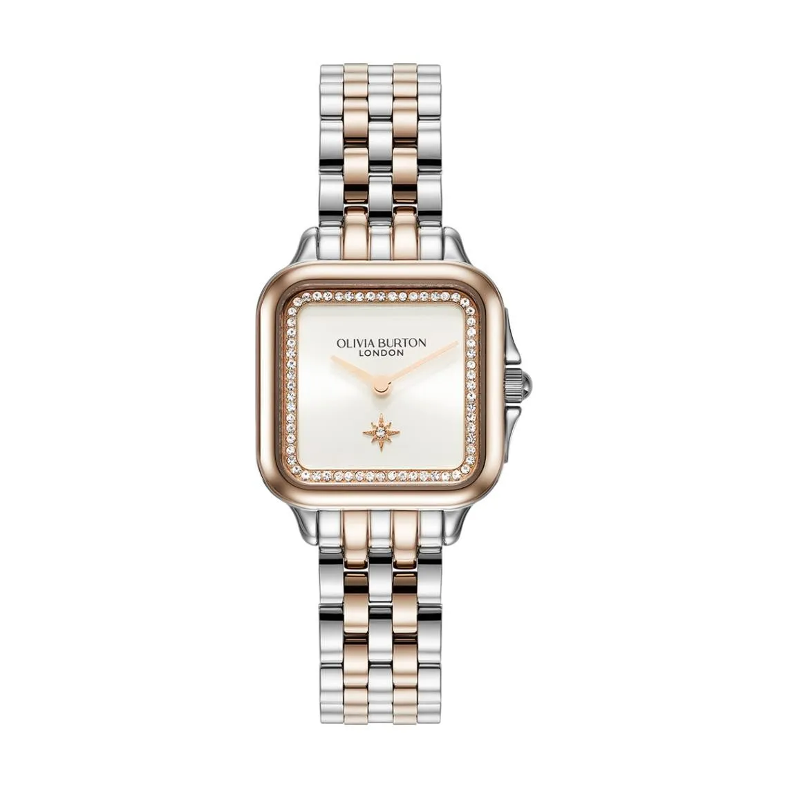 Montre Femme Olivia Burton Grosvenor - 24000125  Bracelet Acier Doré rose | 3 Suisses