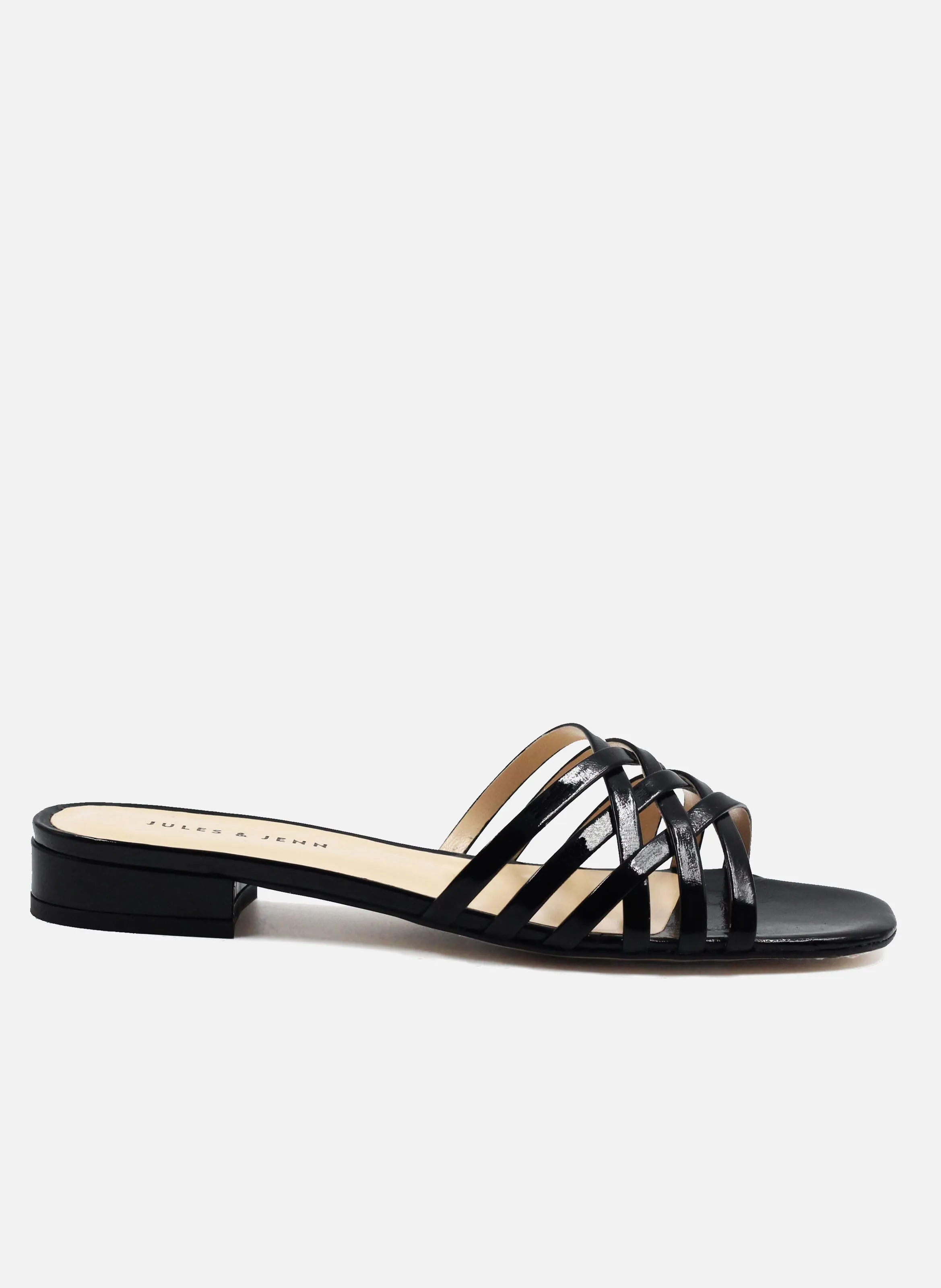 MULES PLATES MULTIBRIDES EN CUIR VERNI - JULES & JENN pour FEMME | Printemps
