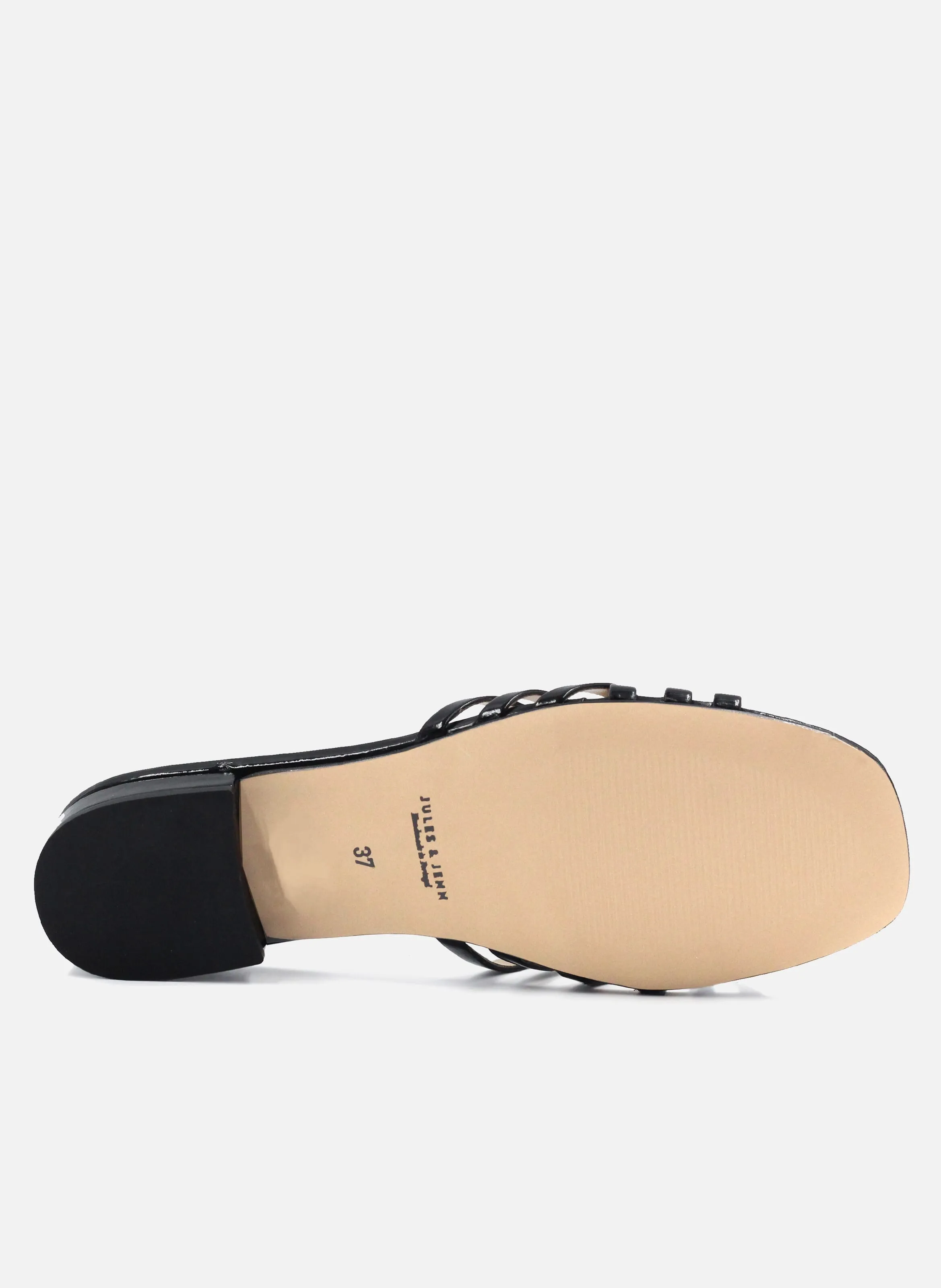 MULES PLATES MULTIBRIDES EN CUIR VERNI - JULES & JENN pour FEMME | Printemps