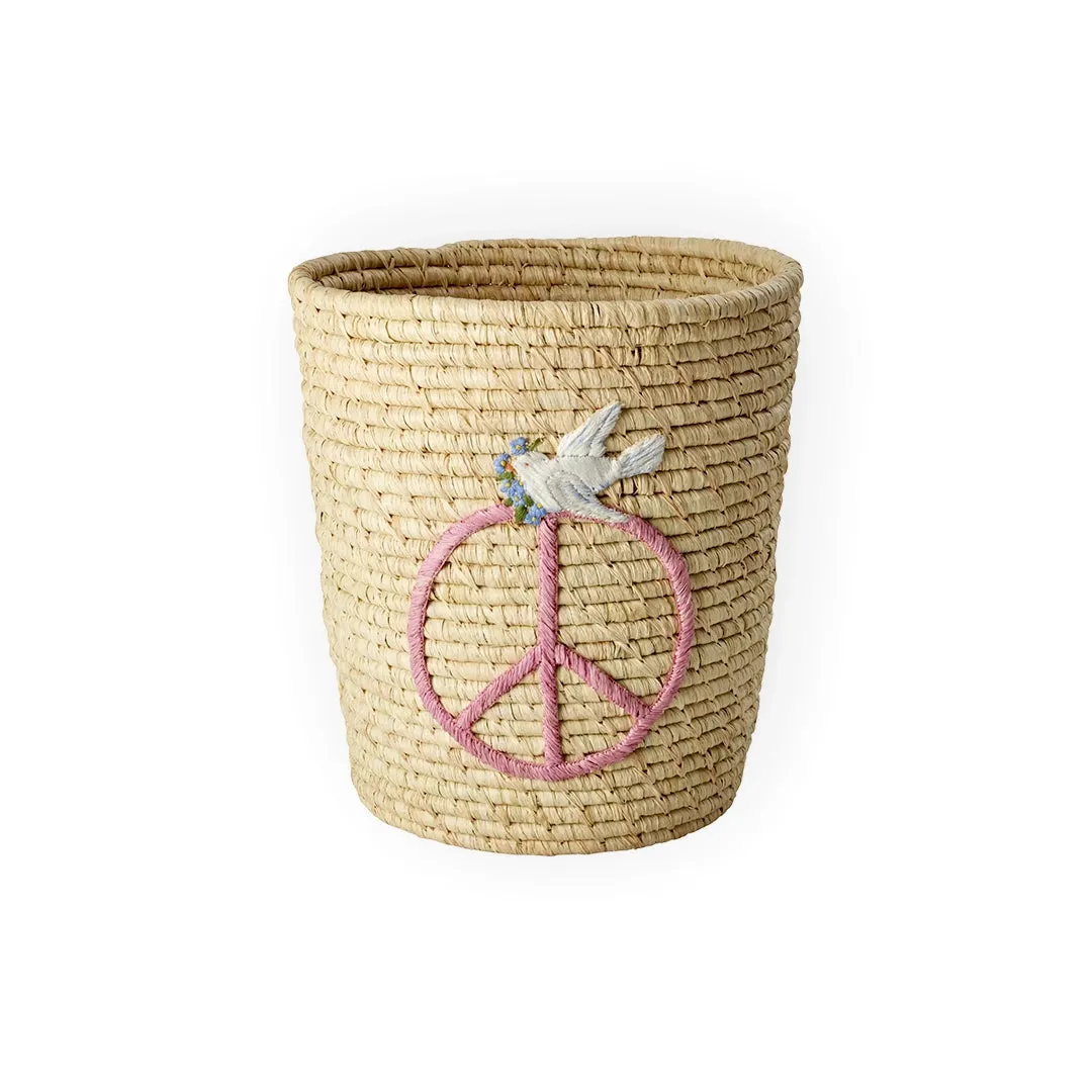 Panier Raphia naturel - Peace & Love