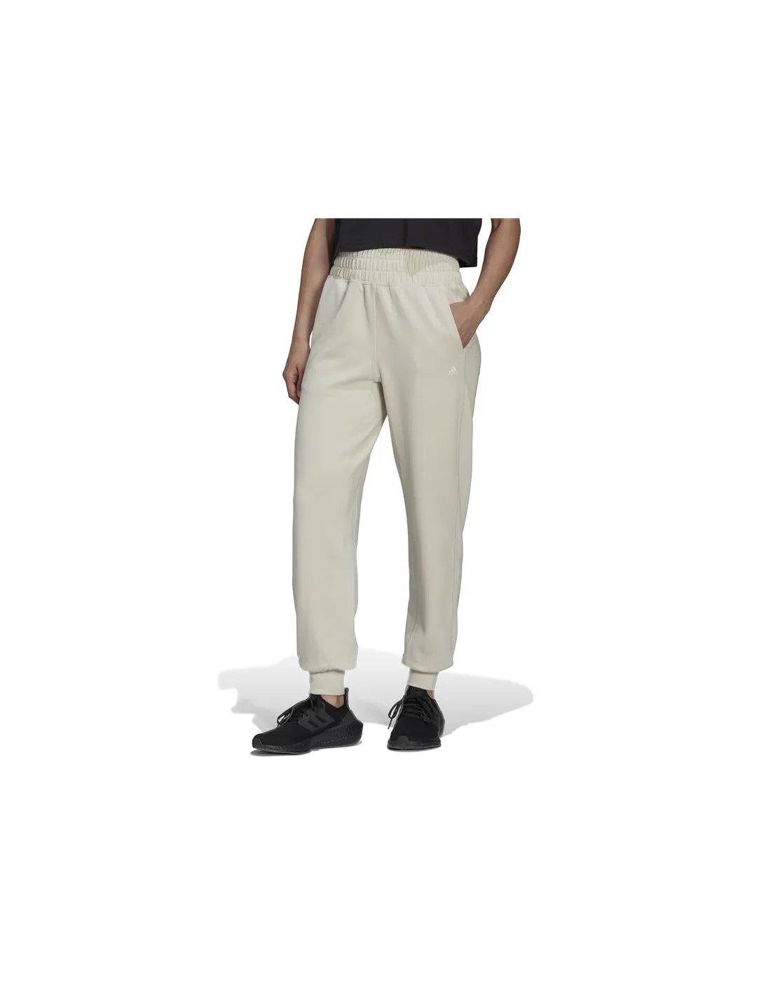 Pantalon de yoga adidas Aeroready Studio beige Pantalon de yoga pour femmes