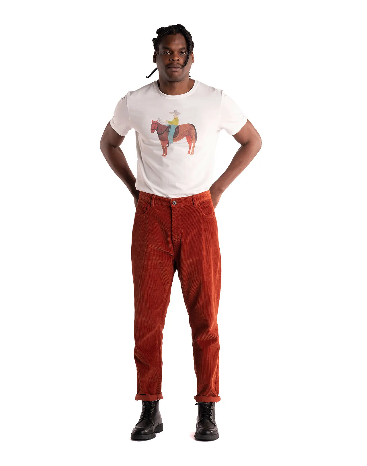 Pantalon Jacquot orange Taille 34 US Couleurs Terracotta