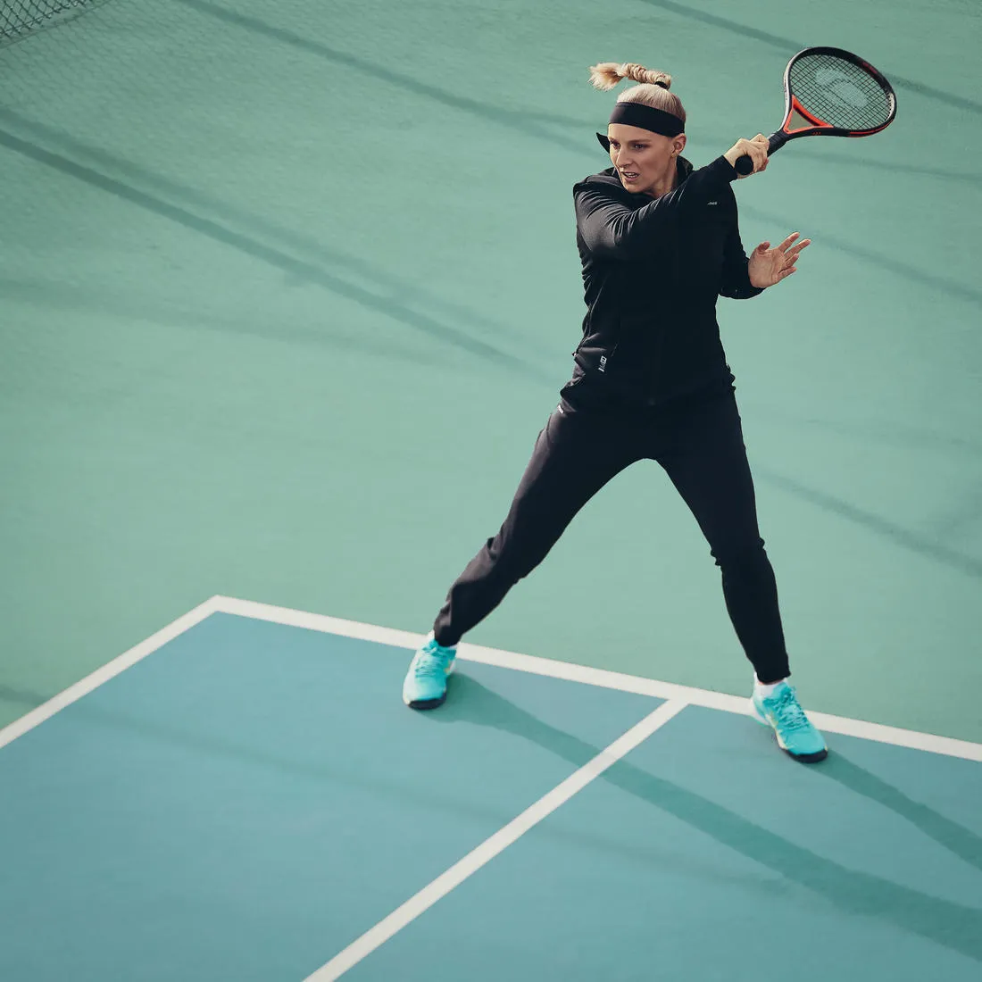 Pantalon tennis dry soft femme - Dry 900 noir