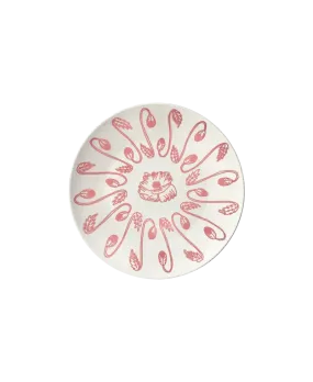 Petite assiette plate en porcelaine rose - Poppy