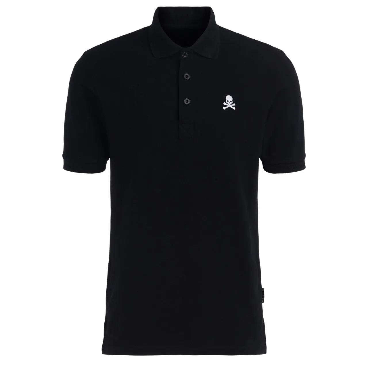Philipp Plein Polo noir avec logo brodé