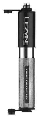 Pompe à Main Lezyne Grip Drive HV S (Max 90 psi / 6.2 bar) Noir / Argent