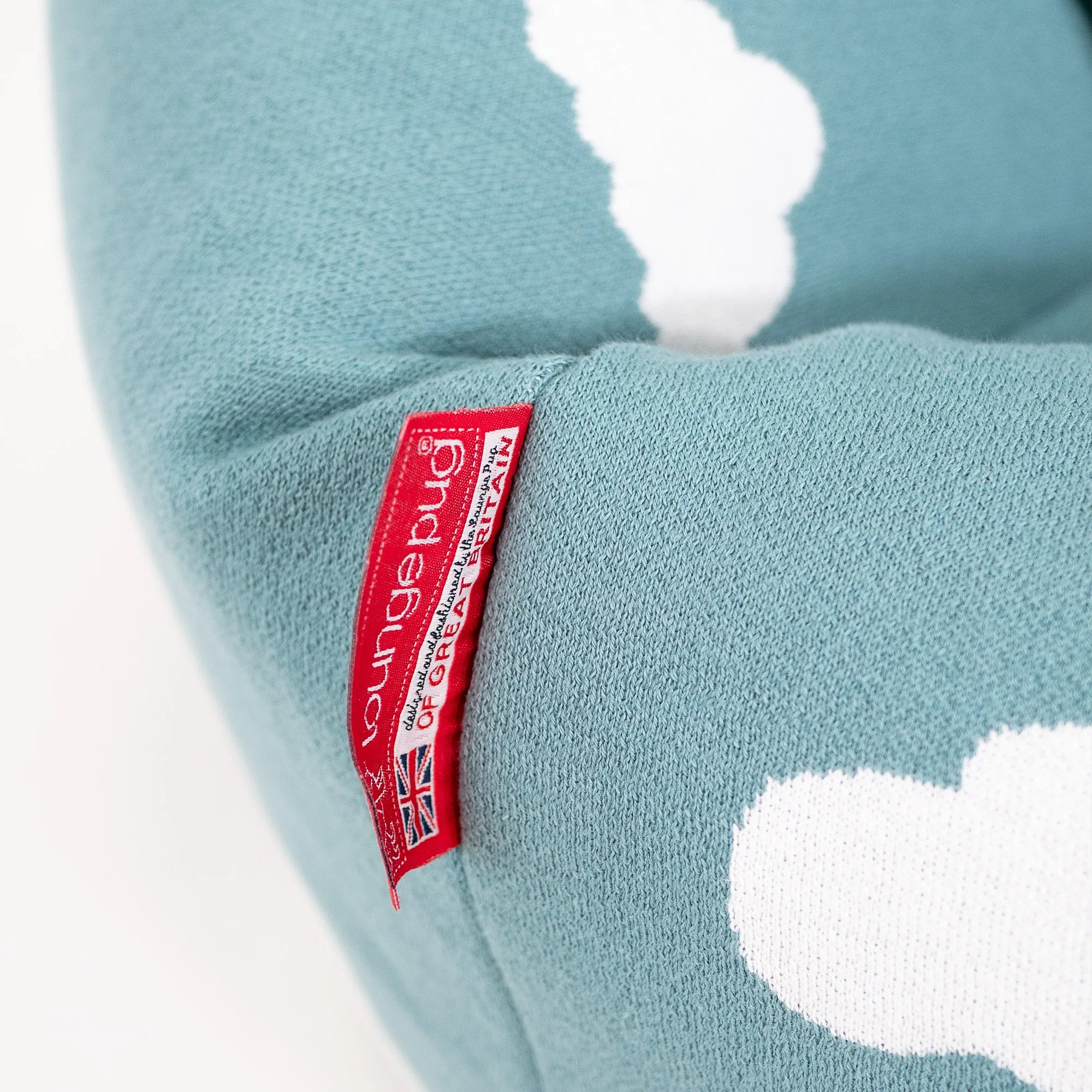 Pouf Poire Classique Enfant 1-5 ans - Tricoté Nuage Bleu