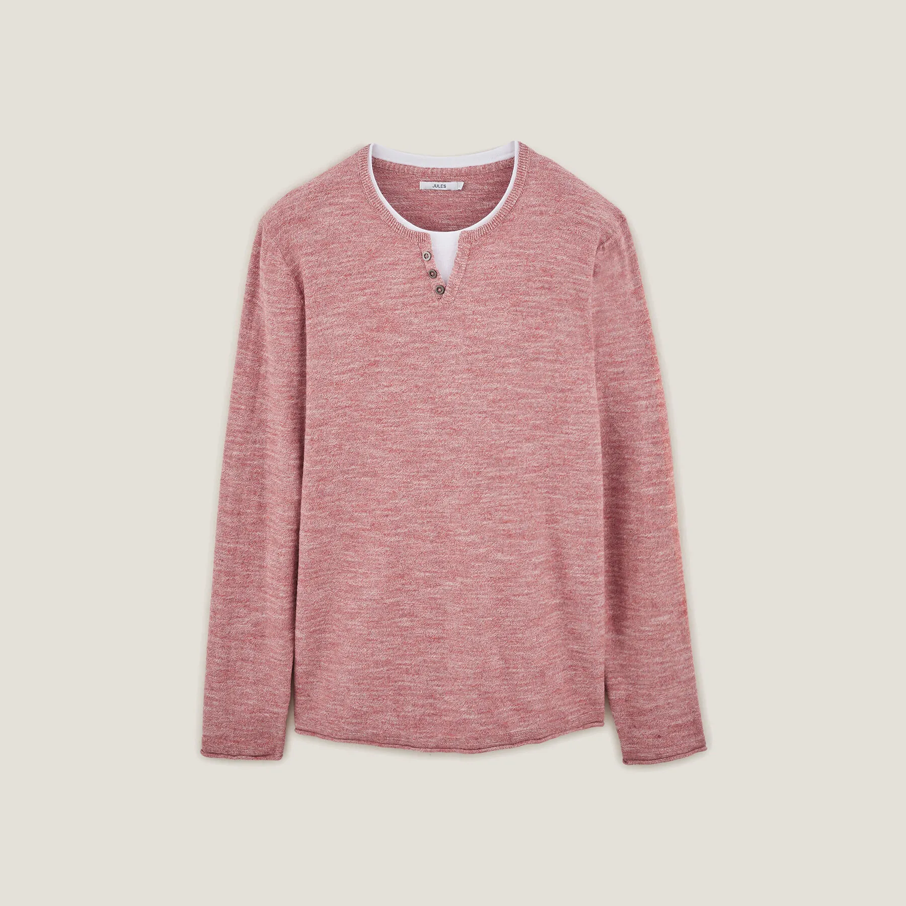Pull col tunisien 2 en 1 Orange | Jules